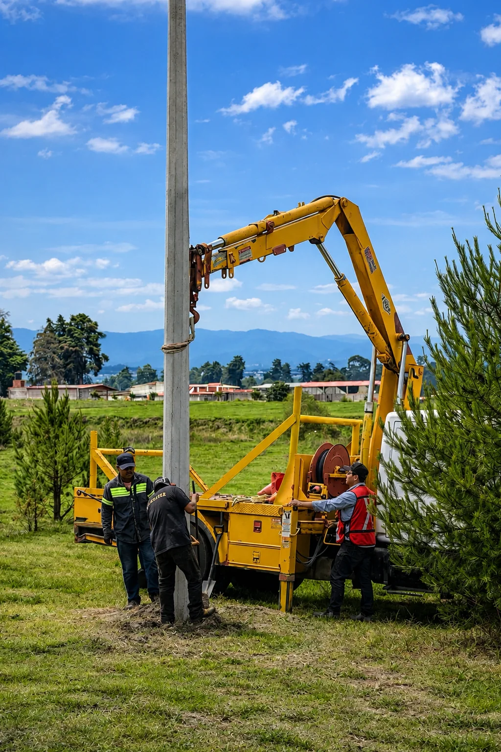 Trabajos de infraestructura y servicios en zona de terreno